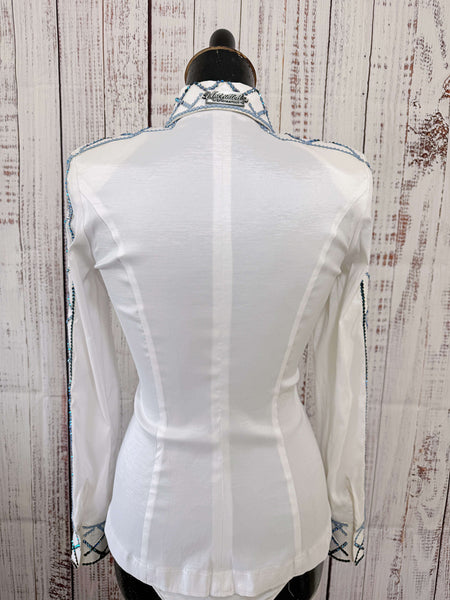Unbridled Couture - White & Blue Ombre Day Shirt