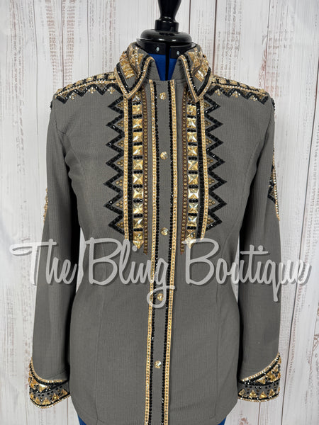 Charcoal Grey, Black & Tan Day Shirt Set (Large)