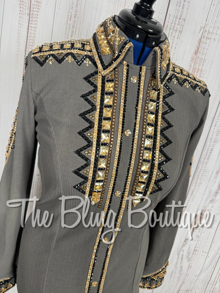 Charcoal Grey, Black & Tan Day Shirt Set (Large)