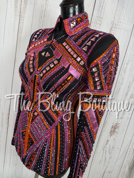 Black, Fuchsia, Pink & Orange Showmanship Jacket (Small)