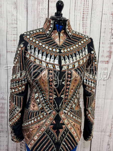 Black, Rose Gold & Gunmetal Showmanship Jacket (M)