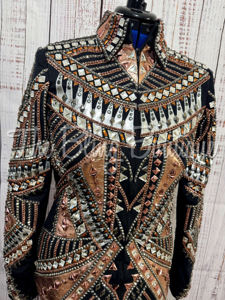 Black, Rose Gold & Gunmetal Showmanship Jacket (M)