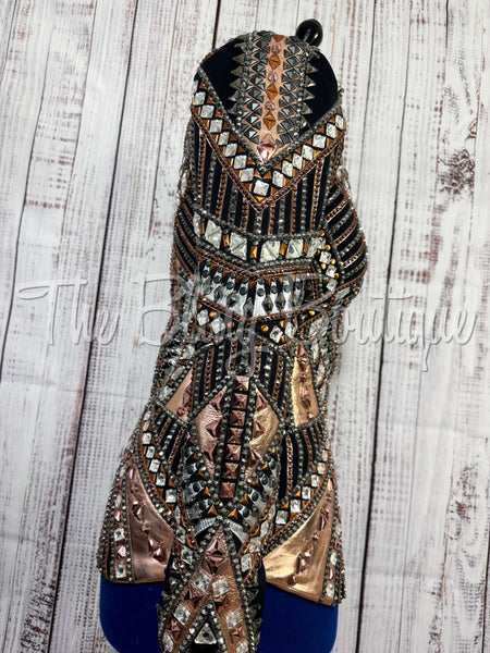 Black, Rose Gold & Gunmetal Showmanship Jacket (M)