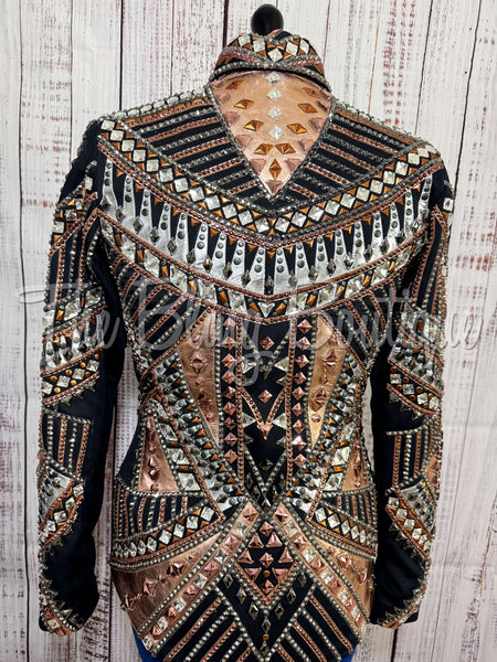 Black, Rose Gold & Gunmetal Showmanship Jacket (M)