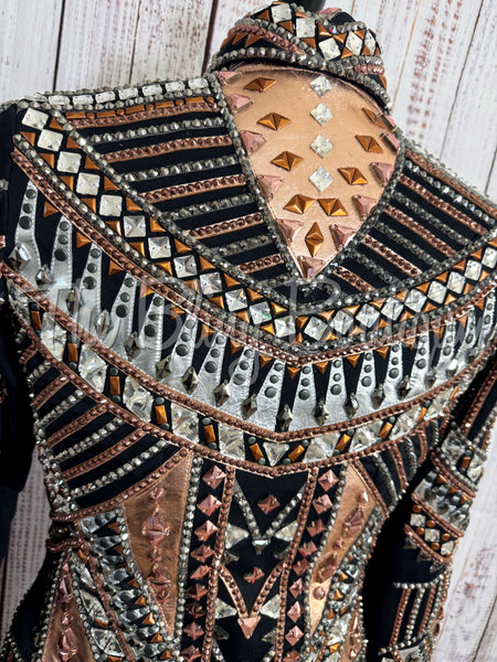 Black, Rose Gold & Gunmetal Showmanship Jacket (M)