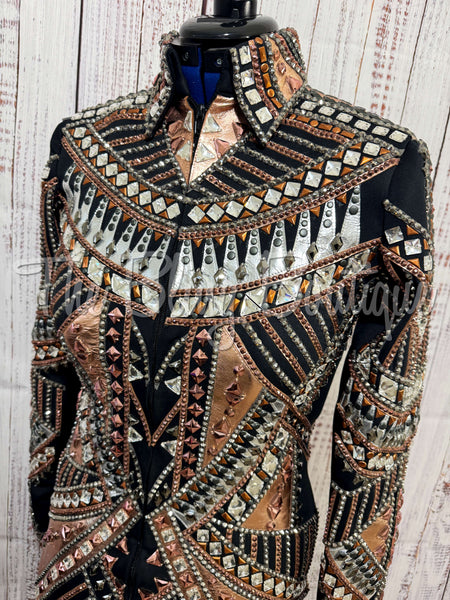 Black, Rose Gold & Gunmetal Showmanship Jacket (M)