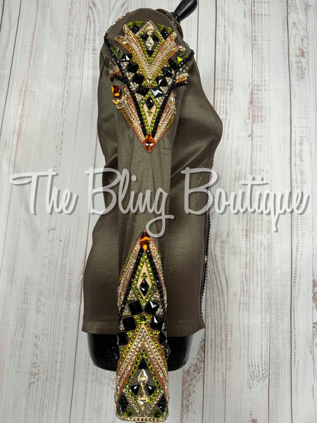 Muddy Dark Olive, Black, Copper & Tan Day Shirt Set (Small)