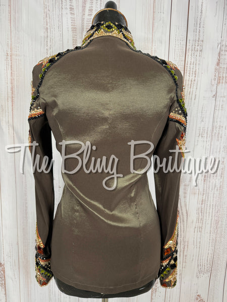 Muddy Dark Olive, Black, Copper & Tan Day Shirt Set (Small)