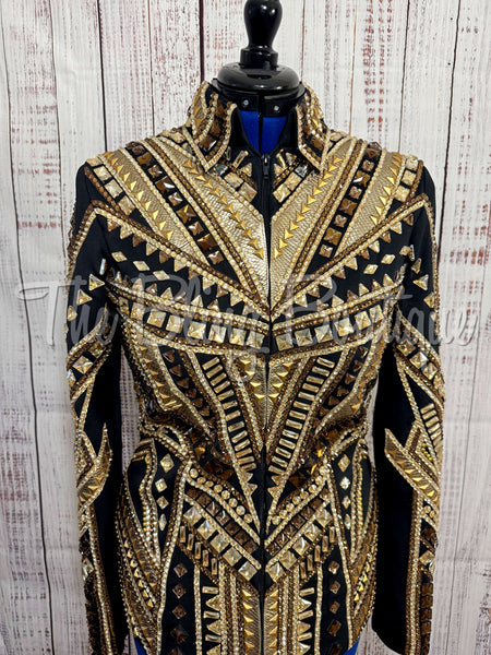 Black, Bronze & Tan Showmanship Jacket (Choose Your Size)