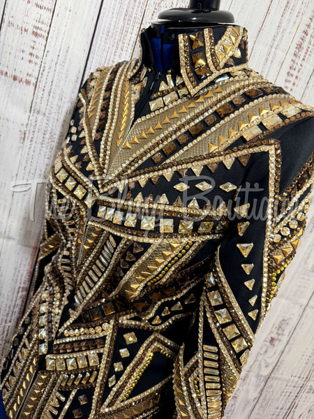 Black, Bronze & Tan Showmanship Jacket (Choose Your Size)