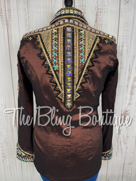 Chocolate Brown, Tan & Black Day Shirt Set (Large)