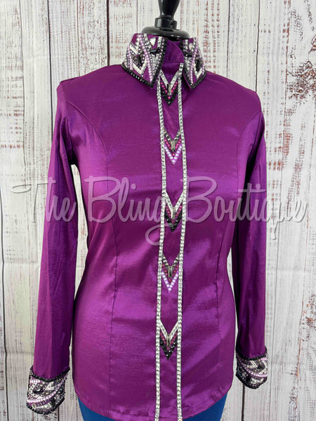 Berry, Black & Grey Day Shirt Set (L)