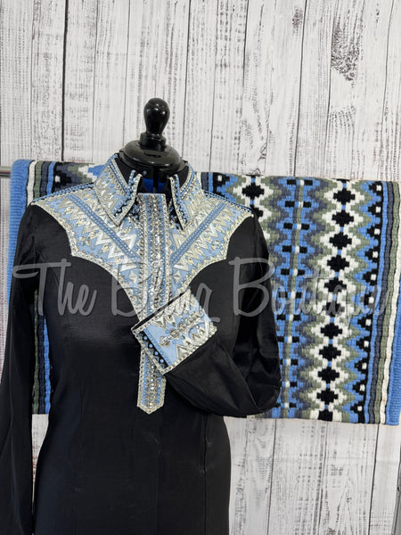 Black, Light Blue & Grey Day Shirt Set (L)