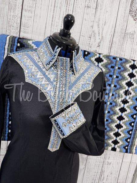 Black, Light Blue & Grey Day Shirt Set (L)