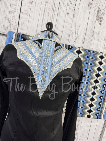 Black, Light Blue & Grey Day Shirt Set (L)