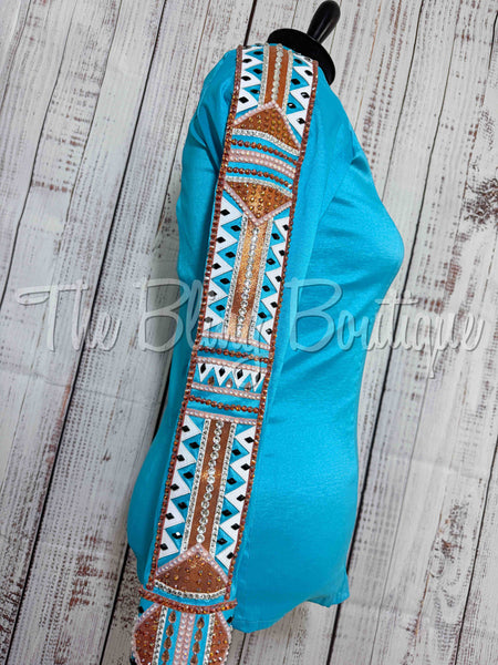 Turquoise & Copper Day Shirt Set (XL)