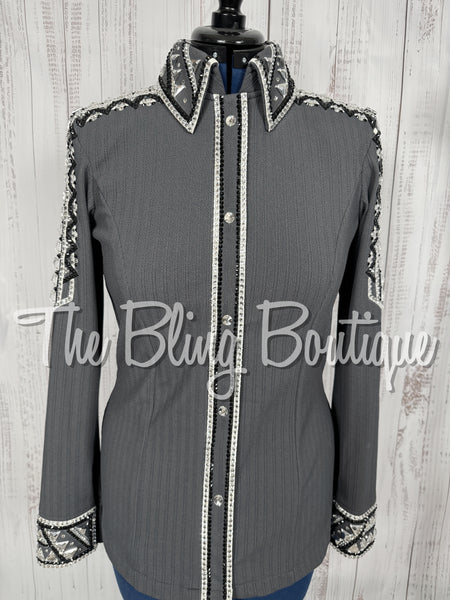 Charcoal Grey, Black & White Day Shirt Set (Large)