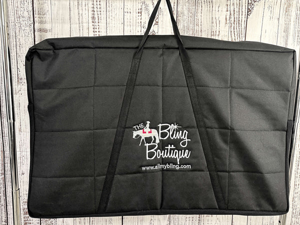The Bling Boutique Oversized Quilted  Show Pad Carrier (Holds 3 Pads) - Black