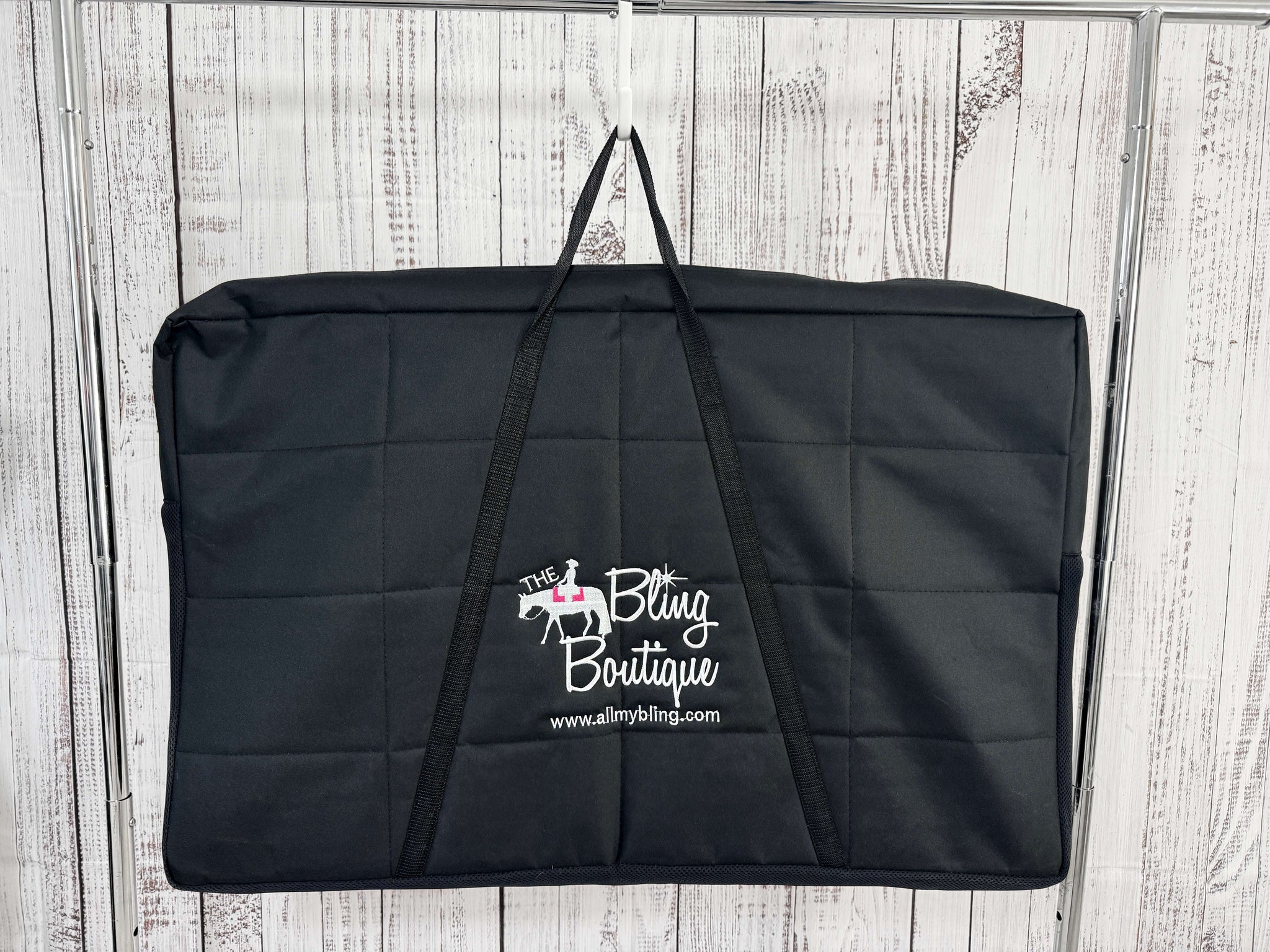 The Bling Boutique Oversized Quilted  Show Pad Carrier (Holds 3 Pads) - Black