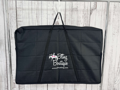 The Bling Boutique Oversized Quilted  Show Pad Carrier (Holds 3 Pads) - Black