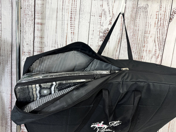 The Bling Boutique Oversized Quilted  Show Pad Carrier (Holds 3 Pads) - Black