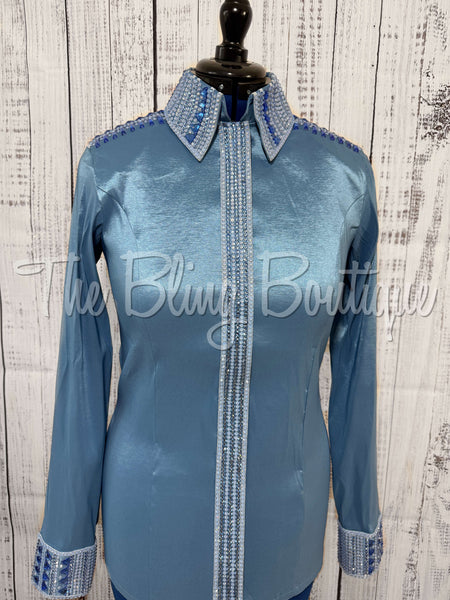 Smokey Blue & Periwinkle Day Shirt Set (L)