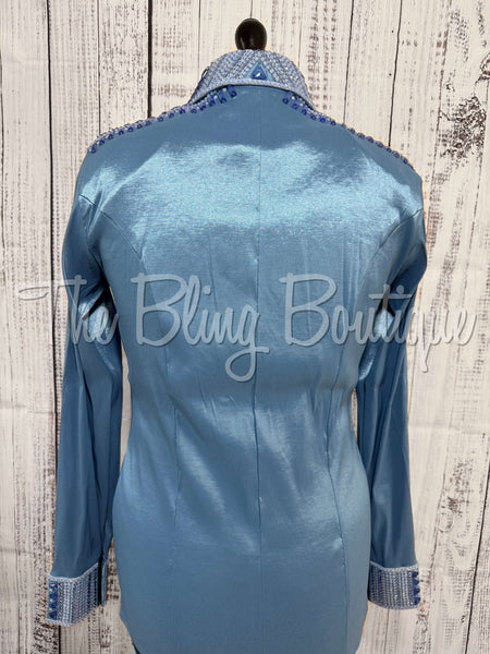 Smokey Blue & Periwinkle Day Shirt Set (L)