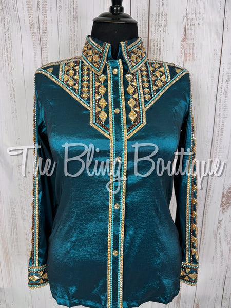 Ocean Teal, Bronze, Teal & Tan Day Shirt Set (2XL)