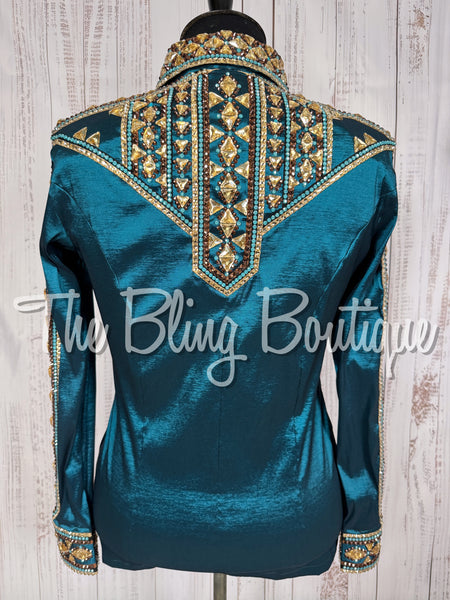 Ocean Teal, Bronze, Teal & Tan Day Shirt Set (2XL)