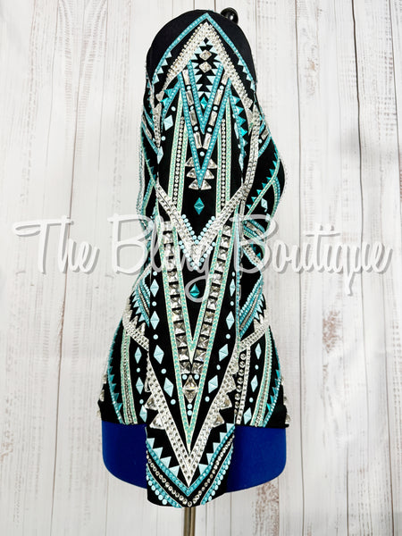 RE-ORDER Black, Turquoise, Mint & White Showmanship Jacket (Choose Your Size)