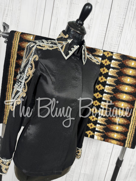Black, Tan & White Day Shirt Set (XS/S)