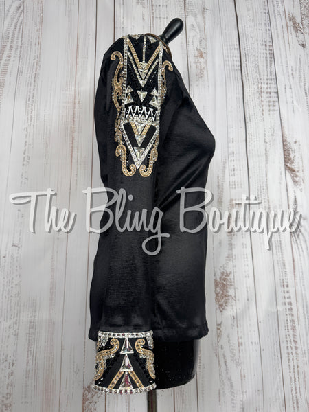 Black, Tan & White Day Shirt Set (XS/S)