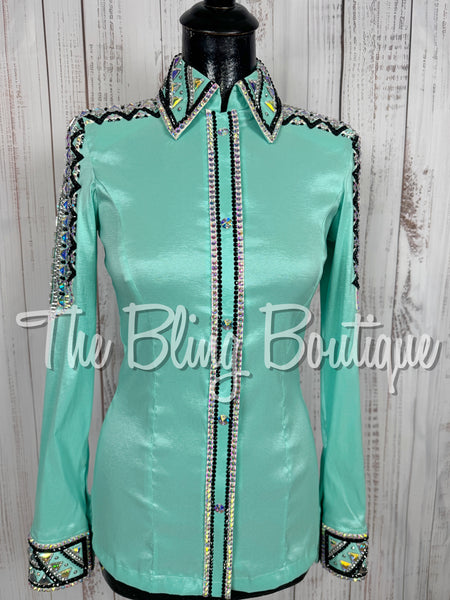 Mint Green, Black & White/AB Day Shirt Set (Small)