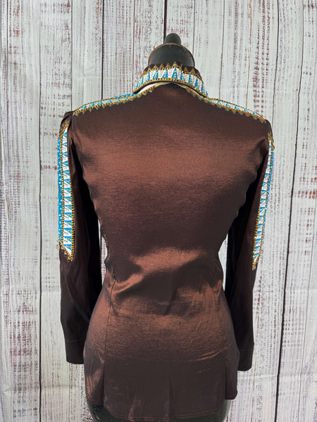 Sarah Longworth - Chocolate & Turquoise Day Shirt