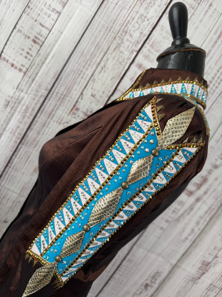 Sarah Longworth - Chocolate & Turquoise Day Shirt