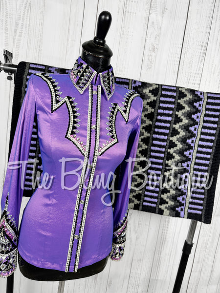 Lavender, Black & White Day Shirt Set (XS)