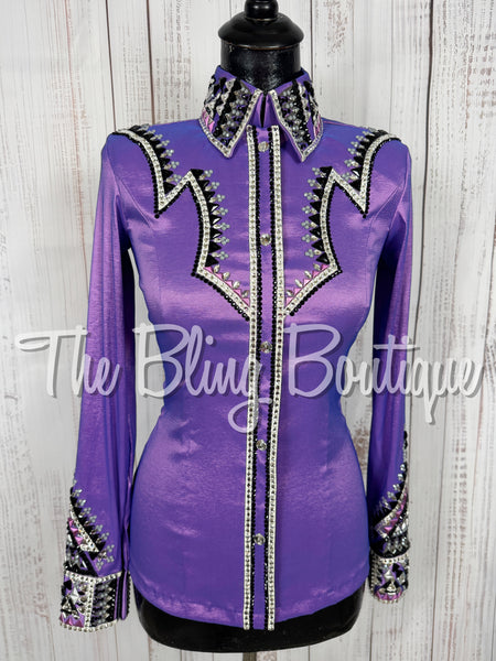 Lavender, Black & White Day Shirt Set (XS)