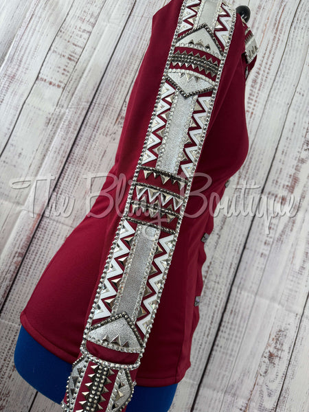 Burgundy & Silver Day Shirt Set (M)