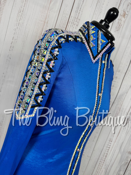 Royal Blue, Black & White Day Shirt Set (Medium) (Copy)