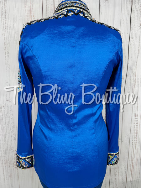 Royal Blue, Black & White Day Shirt Set (Medium) (Copy)