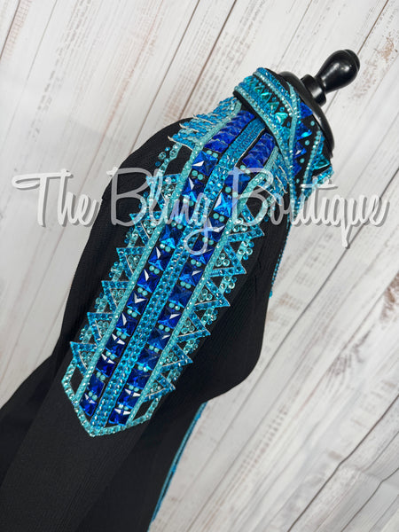 Black, Blue & Turquoise Day Shirt Set (Large)