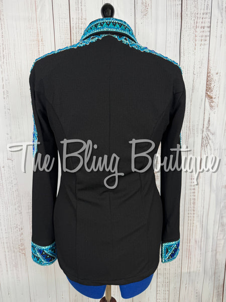 Black, Blue & Turquoise Day Shirt Set (Large)