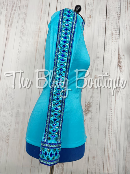 Turquoise & Royal Blue Day Shirt Set (Medium)