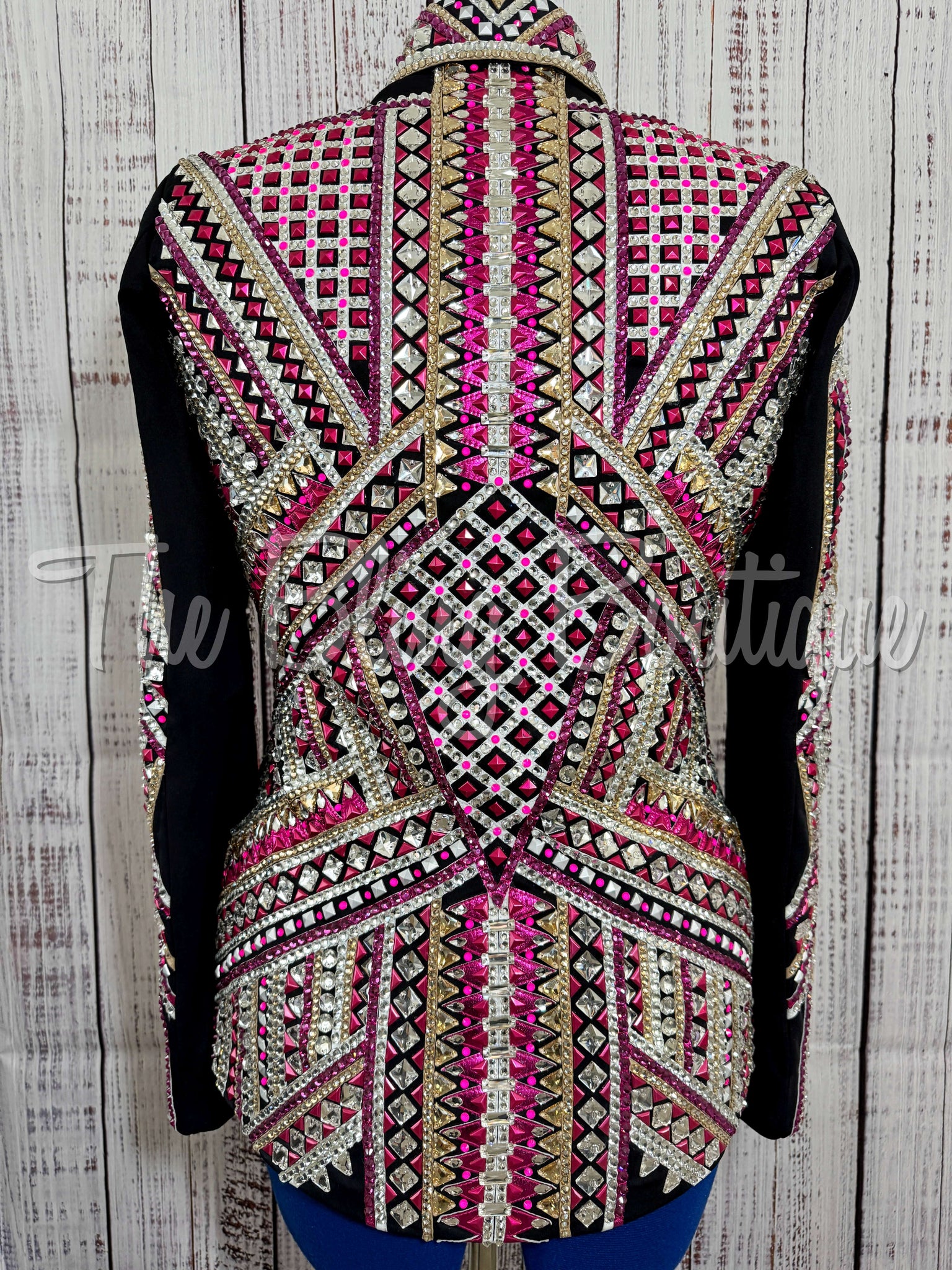Plum & Gold Day Shirt With Sheer Lace Sleeves (XL)