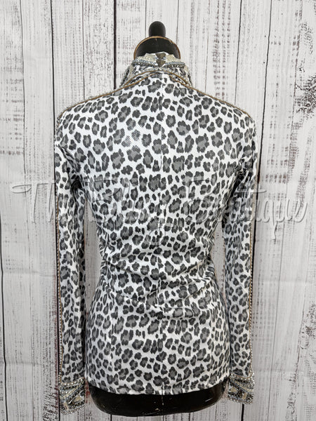 RE-ORDER Grey & White Leopard Day Shirt Set (Choose Your Size)