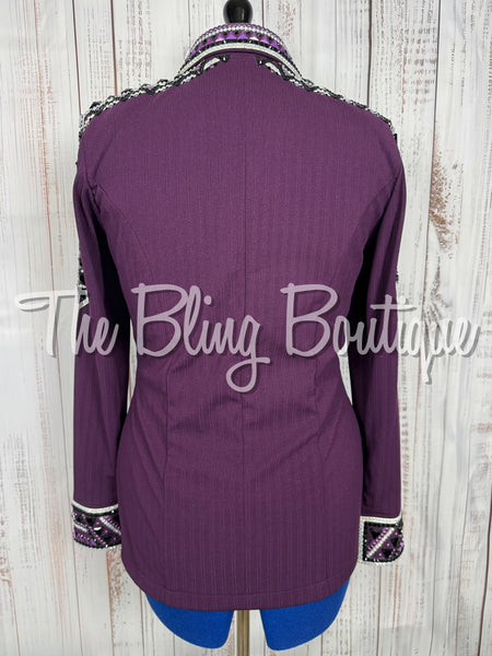 Plum, Purple, Black & White Day Shirt Set (Large)