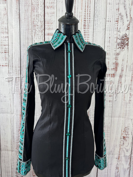 Black, Teal & Grey Day Shirt Set (S)