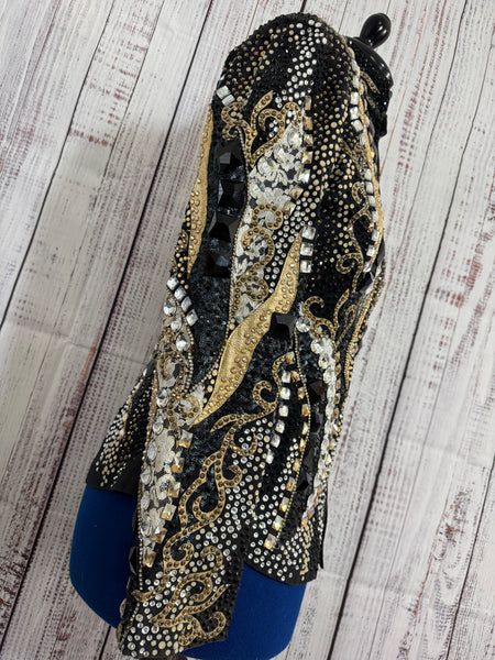 Consignment - Lindsey James Black, Tan & Gold Showmanship Jacket (M/L)