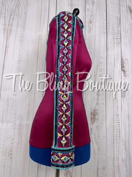 Raspberry, Teal & Turquoise Day Shirt Set (Medium)