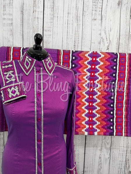 Berry & Fuchsia Day Shirt Set (M)
